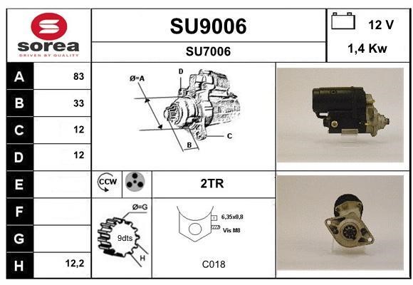 SNRA SU9006 Стартер SU9006: Купити в Україні - Добра ціна на EXIST.UA!