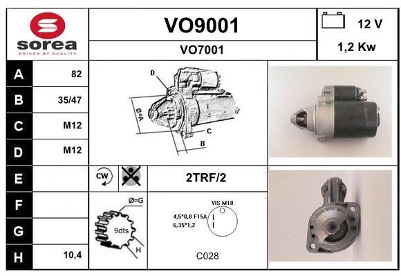 SNRA VO9001 Стартер VO9001: Купити в Україні - Добра ціна на EXIST.UA!
