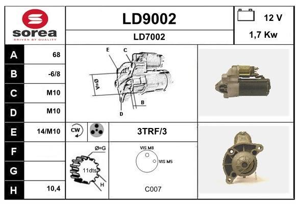 SNRA LD9002 Стартер LD9002: Купити в Україні - Добра ціна на EXIST.UA!