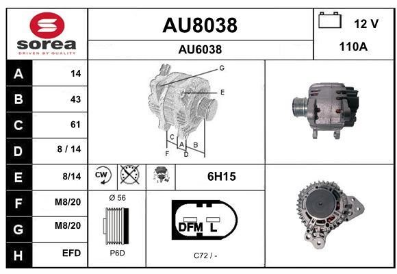 SNRA AU8038 Генератор AU8038: Купити в Україні - Добра ціна на EXIST.UA!