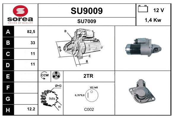 SNRA SU9009 Стартер SU9009: Купити в Україні - Добра ціна на EXIST.UA!