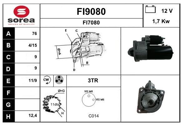 SNRA FI9080 Стартер FI9080: Купити в Україні - Добра ціна на EXIST.UA!