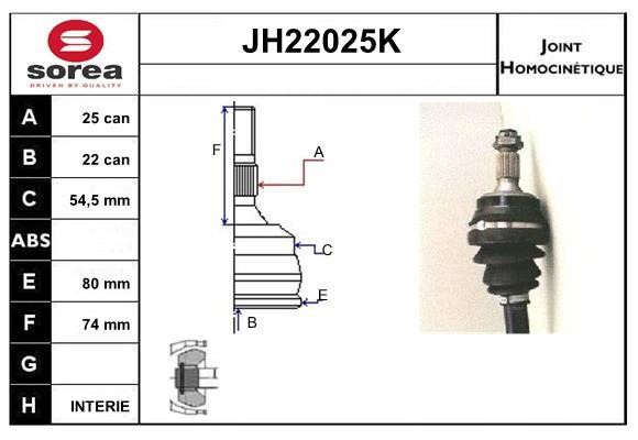 SNRA JH22025K Шарнір рівних кутових швидкостей (ШРКШ) JH22025K: Купити в Україні - Добра ціна на EXIST.UA!