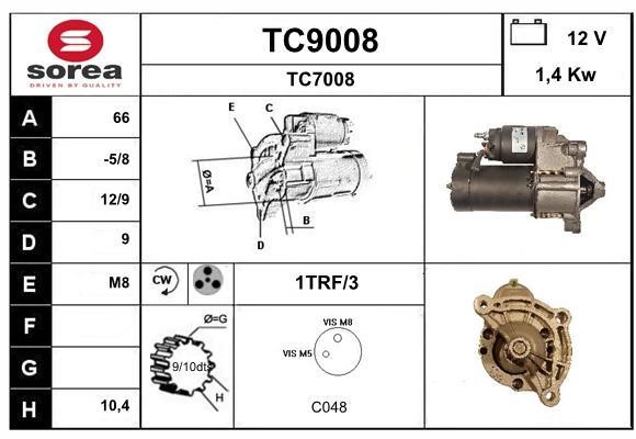 SNRA TC9008 Стартер TC9008: Купити в Україні - Добра ціна на EXIST.UA!