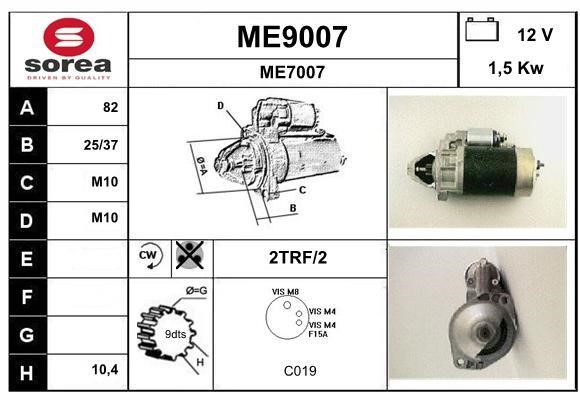 SNRA ME9007 Стартер ME9007: Купити в Україні - Добра ціна на EXIST.UA!