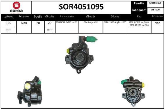 SNRA SOR4051095 Насос гідропідсилювача керма SOR4051095: Купити в Україні - Добра ціна на EXIST.UA!