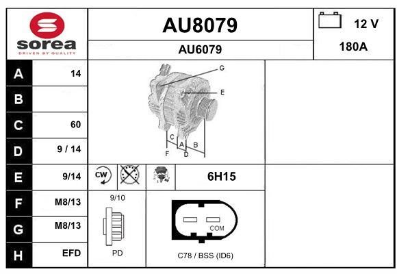 SNRA AU8079 Генератор AU8079: Купити в Україні - Добра ціна на EXIST.UA!