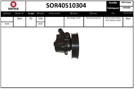 SNRA SOR40510304 Насос гідропідсилювача керма SOR40510304: Купити в Україні - Добра ціна на EXIST.UA!