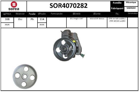 SNRA SOR4070282 Насос гідропідсилювача керма SOR4070282: Купити в Україні - Добра ціна на EXIST.UA!