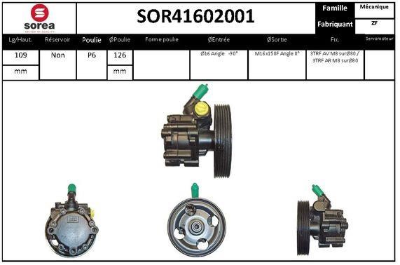 SNRA SOR41602001 Насос гідропідсилювача керма SOR41602001: Купити в Україні - Добра ціна на EXIST.UA!