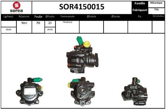 SNRA SOR4150015 Насос гідропідсилювача керма SOR4150015: Купити в Україні - Добра ціна на EXIST.UA!