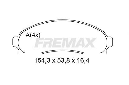 Fremax FBP-2185 Гальмівні колодки передні, комплект FBP2185: Купити в Україні - Добра ціна на EXIST.UA!