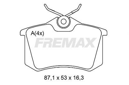 Fremax FBP-2597 Гальмівні колодки задні, комплект FBP2597: Купити в Україні - Добра ціна на EXIST.UA!