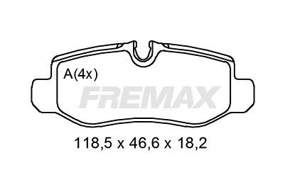 Fremax FBP-2010 Гальмівні колодки задні, комплект FBP2010: Купити в Україні - Добра ціна на EXIST.UA!