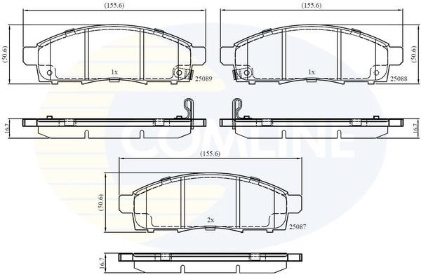Comline CBP32427 Гальмівні колодки, комплект CBP32427: Купити в Україні - Добра ціна на EXIST.UA!