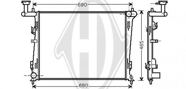 Diederichs DCM3789 Радіатор охолодження двигуна DCM3789: Купити в Україні - Добра ціна на EXIST.UA!