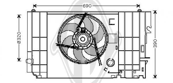 Diederichs DCL1065 Вентилятор радіатора охолодження DCL1065: Купити в Україні - Добра ціна на EXIST.UA!