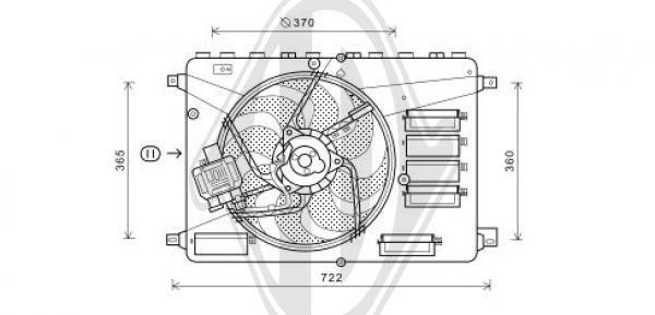 Diederichs DCL1125 Вентилятор радіатора охолодження DCL1125: Купити в Україні - Добра ціна на EXIST.UA!