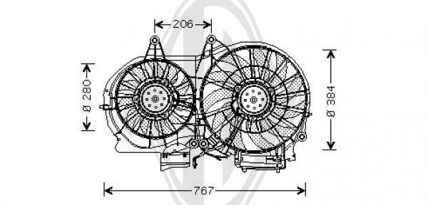 Diederichs DCL1237 Вентилятор радіатора охолодження DCL1237: Купити в Україні - Добра ціна на EXIST.UA!