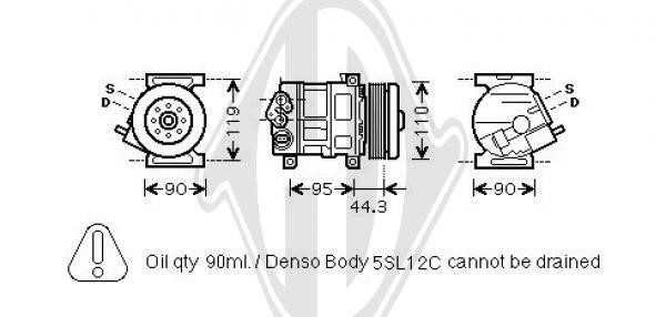 Diederichs DCK1217 Компресор кондиціонера DCK1217: Купити в Україні - Добра ціна на EXIST.UA!