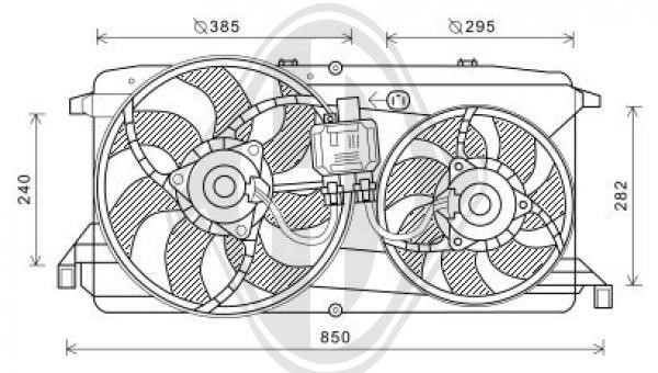 Diederichs DCL1298 Вентилятор охолодження двигуна у зборі DCL1298: Купити в Україні - Добра ціна на EXIST.UA!