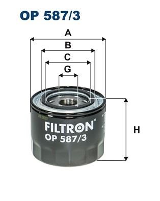 Filtron OP 587/3 Фільтр масляний OP5873: Приваблива ціна - Купити в Україні на EXIST.UA!
