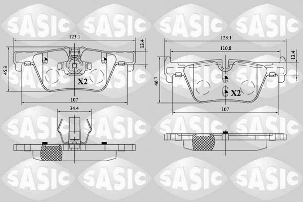 Sasic 6216161 Гальмівні колодки, комплект 6216161: Приваблива ціна - Купити в Україні на EXIST.UA!