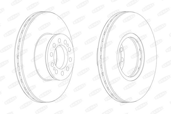 Beral BCR330A Диск гальмівний передній вентильований BCR330A: Купити в Україні - Добра ціна на EXIST.UA!