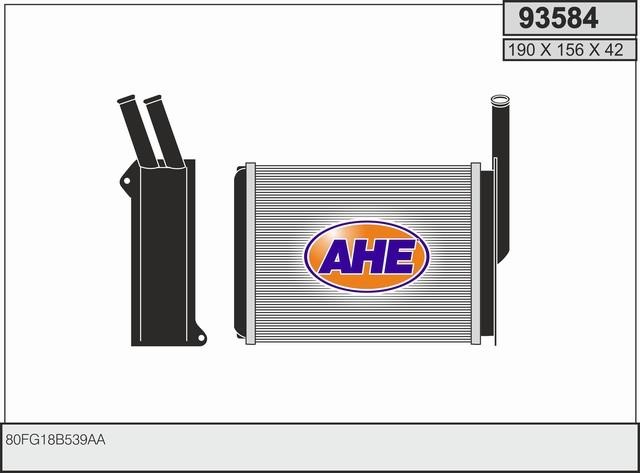 AHE 93584 Радіатор опалювача салону 93584: Купити в Україні - Добра ціна на EXIST.UA!