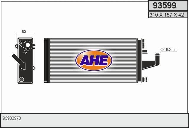 AHE 93599 Радіатор опалювача салону 93599: Купити в Україні - Добра ціна на EXIST.UA!
