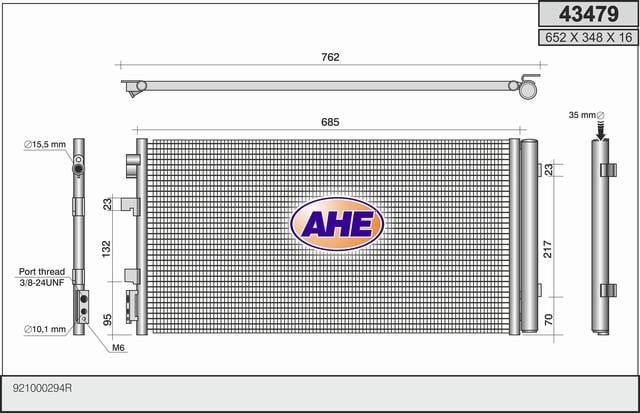 AHE 43479 Радіатор кондиціонера (Конденсатор) 43479: Купити в Україні - Добра ціна на EXIST.UA!