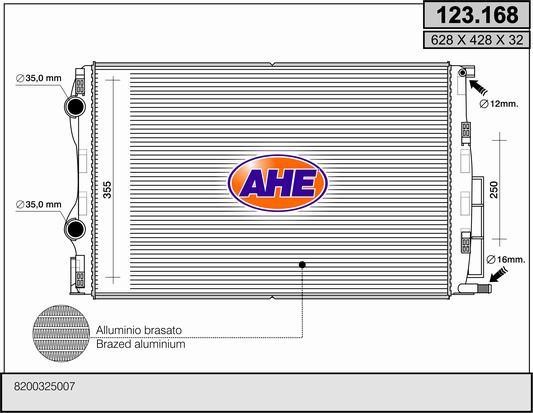 AHE 123.168 Радіатор охолодження двигуна 123168: Купити в Україні - Добра ціна на EXIST.UA!