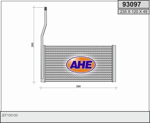 AHE 93097 Радіатор опалювача салону 93097: Купити в Україні - Добра ціна на EXIST.UA!