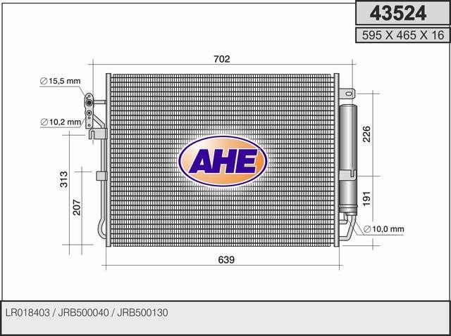 AHE 43524 Радіатор кондиціонера (Конденсатор) 43524: Купити в Україні - Добра ціна на EXIST.UA!