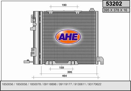 AHE 53202 Радіатор кондиціонера (Конденсатор) 53202: Купити в Україні - Добра ціна на EXIST.UA!
