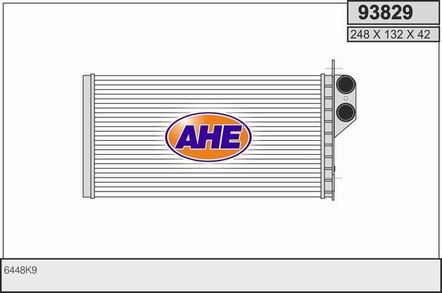 AHE 93829 Радіатор опалювача салону 93829: Приваблива ціна - Купити в Україні на EXIST.UA!