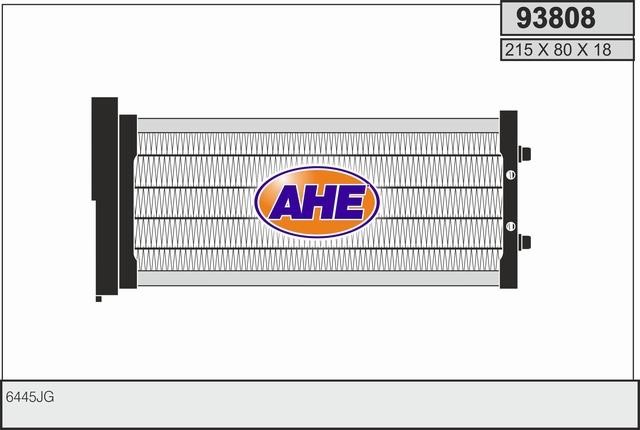 AHE 93808 Радіатор опалювача салону 93808: Купити в Україні - Добра ціна на EXIST.UA!
