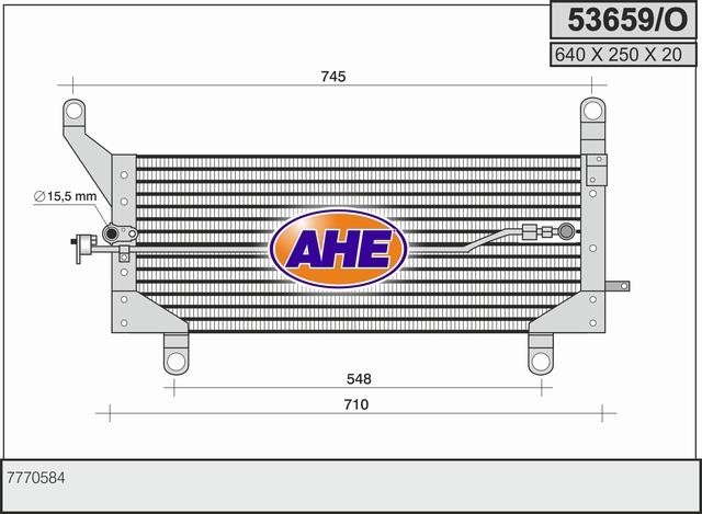 AHE 53659/O Радіатор кондиціонера (Конденсатор) 53659O: Купити в Україні - Добра ціна на EXIST.UA!