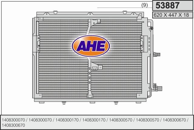 AHE 53887 Радіатор кондиціонера (Конденсатор) 53887: Купити в Україні - Добра ціна на EXIST.UA!