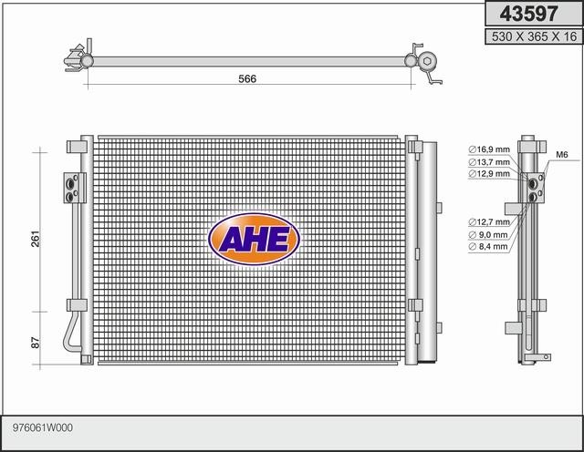 AHE 43597 Радіатор кондиціонера (Конденсатор) 43597: Купити в Україні - Добра ціна на EXIST.UA!