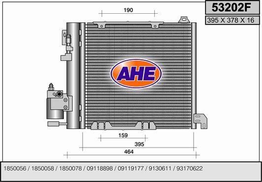 AHE 53202F Радіатор кондиціонера (Конденсатор) 53202F: Купити в Україні - Добра ціна на EXIST.UA!