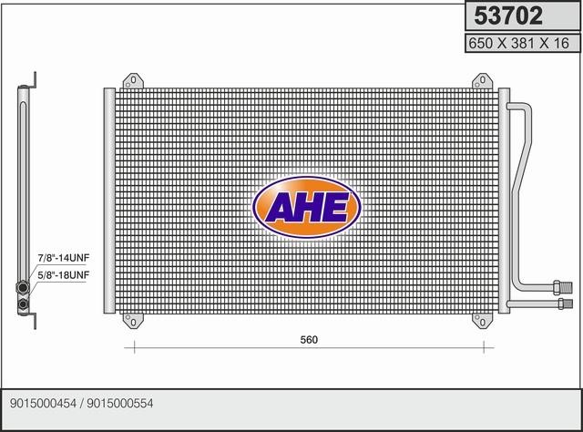 AHE 53702 Радіатор кондиціонера (Конденсатор) 53702: Купити в Україні - Добра ціна на EXIST.UA!