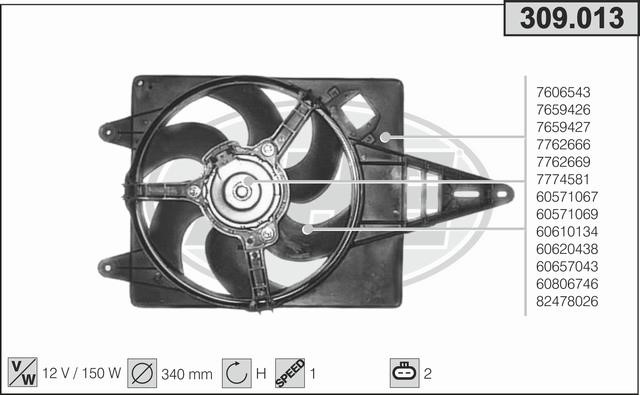 AHE 309.013 Вентилятор, система охолодження двигуна 309013: Приваблива ціна - Купити в Україні на EXIST.UA!