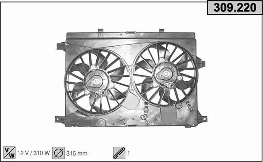 AHE 309.220 Вентилятор, система охолодження двигуна 309220: Купити в Україні - Добра ціна на EXIST.UA!