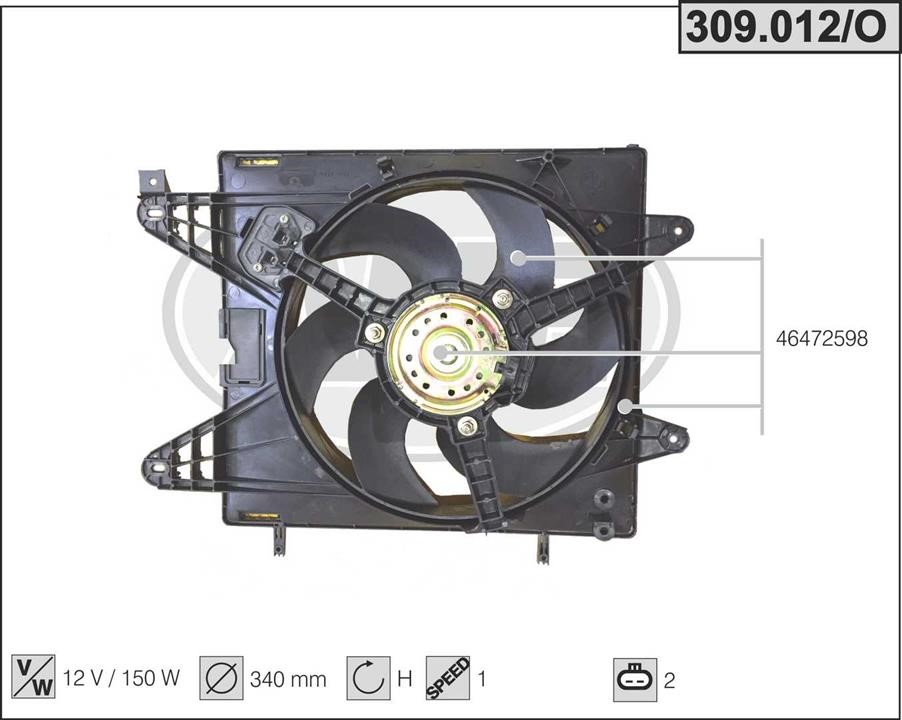 AHE 309.012/O Вентилятор, система охолодження двигуна 309012O: Купити в Україні - Добра ціна на EXIST.UA!