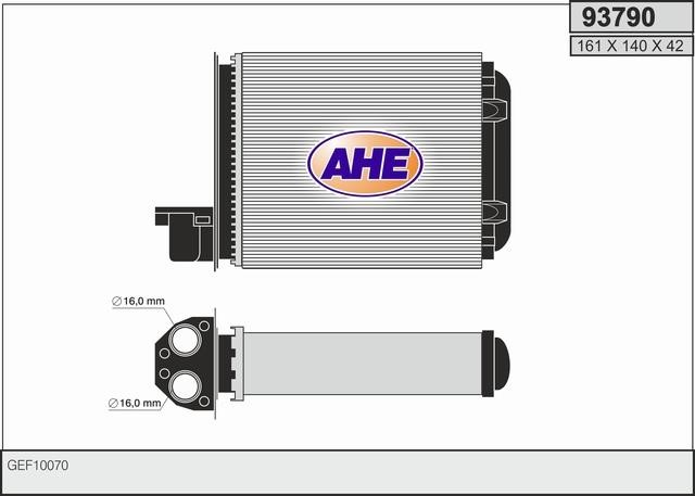 AHE 93790 Теплообмінник, система опалення салону 93790: Купити в Україні - Добра ціна на EXIST.UA!