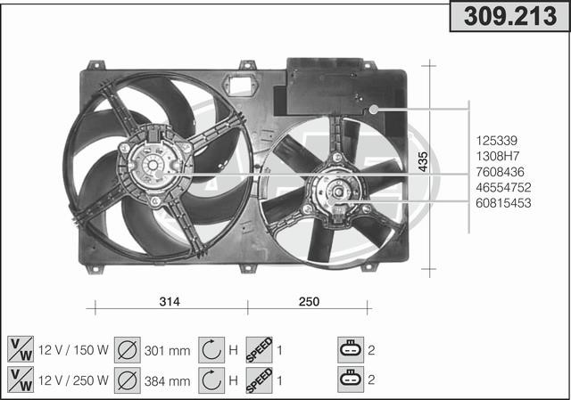 AHE 309.213 Вентилятор, система охолодження двигуна 309213: Купити в Україні - Добра ціна на EXIST.UA!