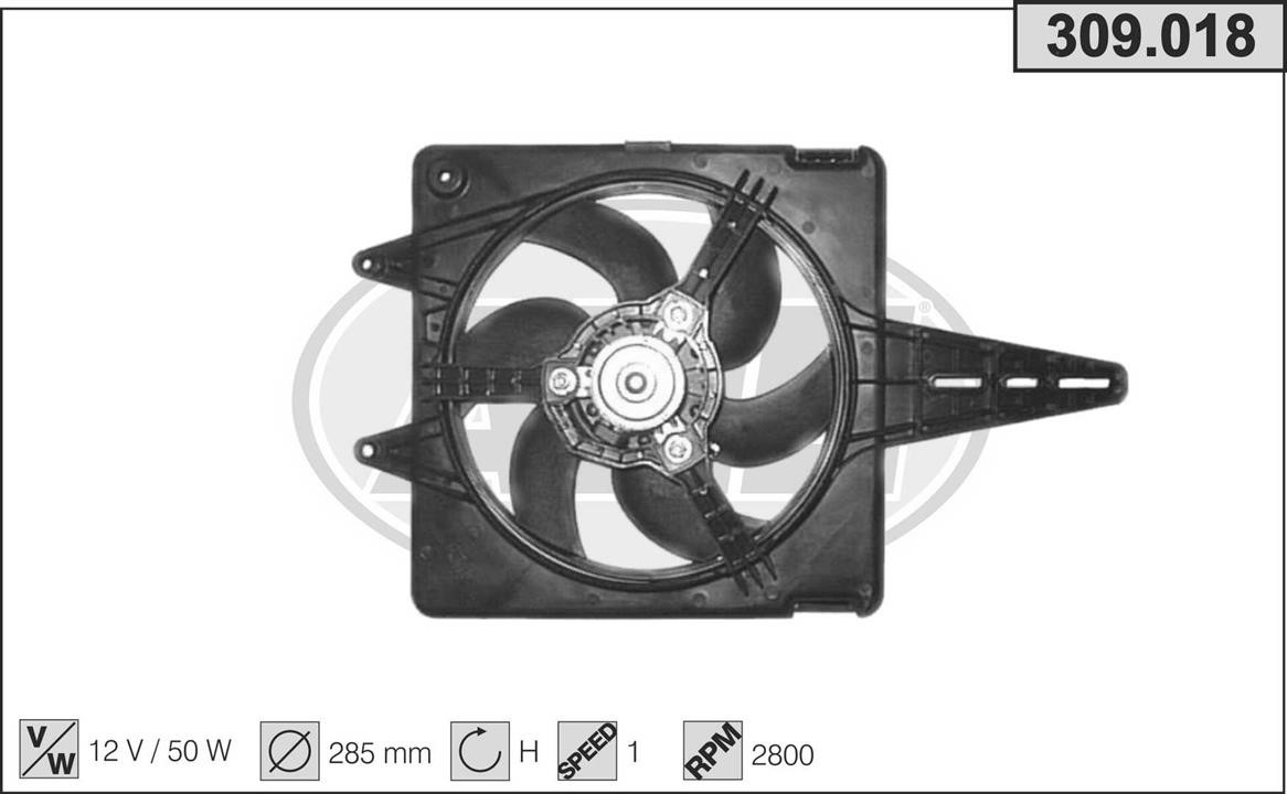 AHE 309.018 Вентилятор, система охолодження двигуна 309018: Приваблива ціна - Купити в Україні на EXIST.UA!