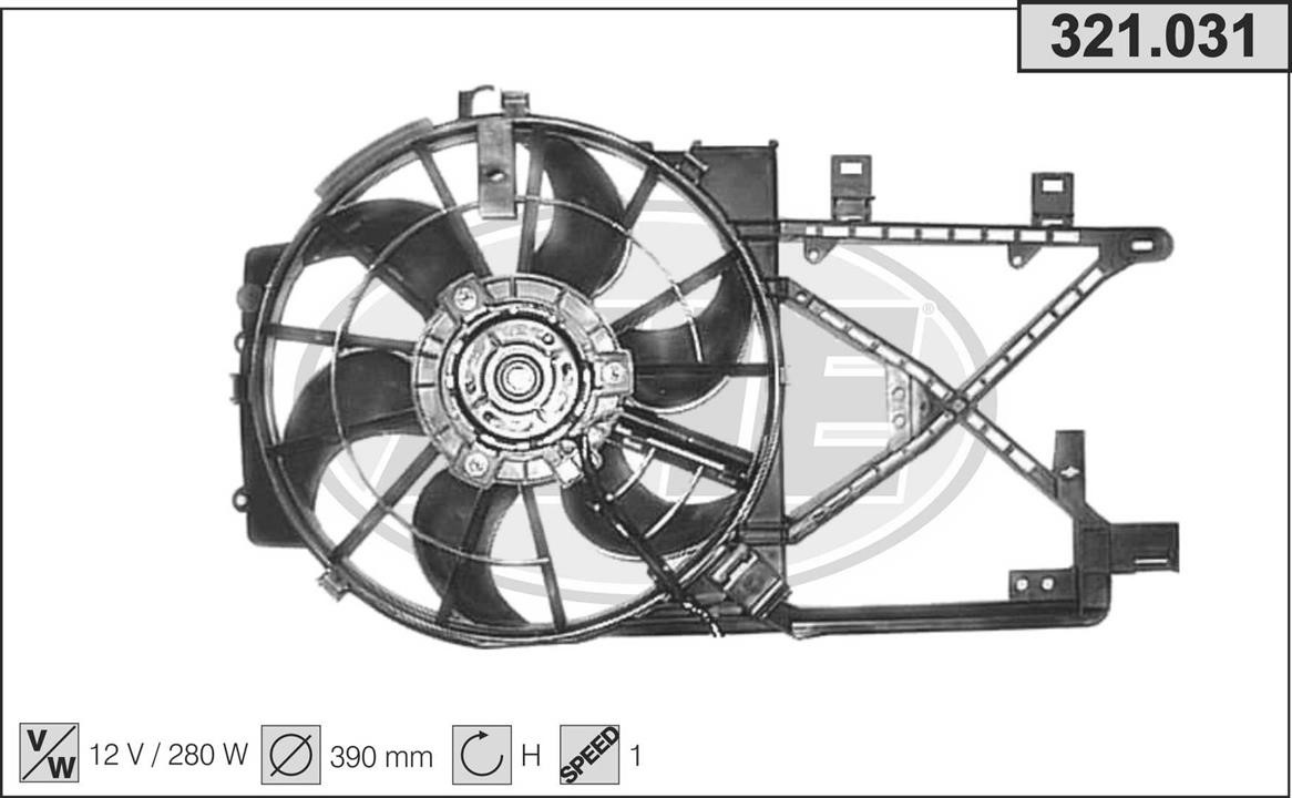 AHE 321.031 Вентилятор, система охолодження двигуна 321031: Купити в Україні - Добра ціна на EXIST.UA!