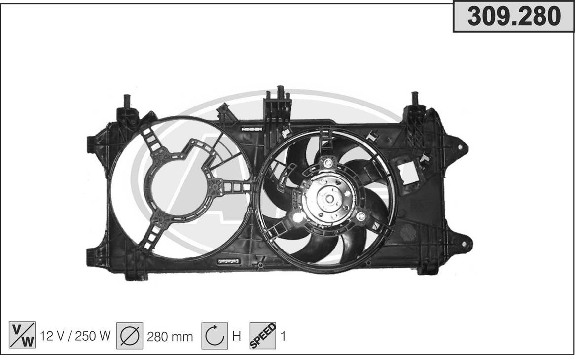 AHE 309.280 Вентилятор, система охолодження двигуна 309280: Купити в Україні - Добра ціна на EXIST.UA!